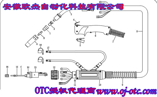 OTC水冷鋁焊焊槍